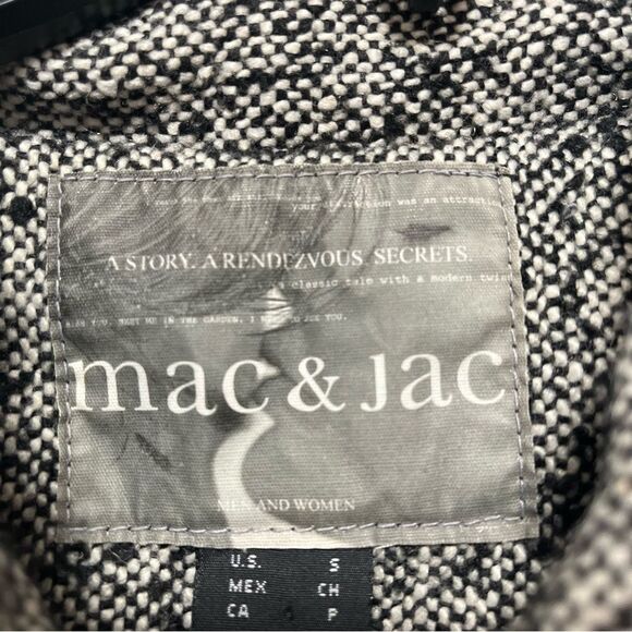 Anthropologie Mac & Jac tweed black and white coat size small - Picture 4 of 7